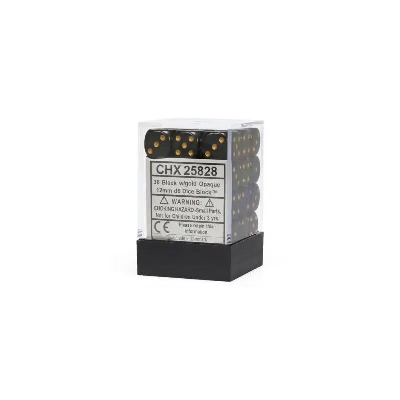 Terning D6 12 mm 36stk Blå/hvit Frosted