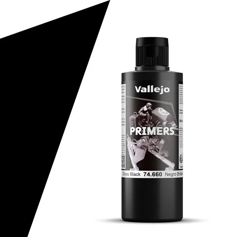 Vallejo Surface Primer Gloss Black 200ml