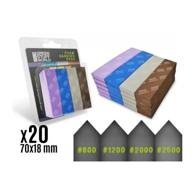 Foam Sanding Pads FINE GRIT x20