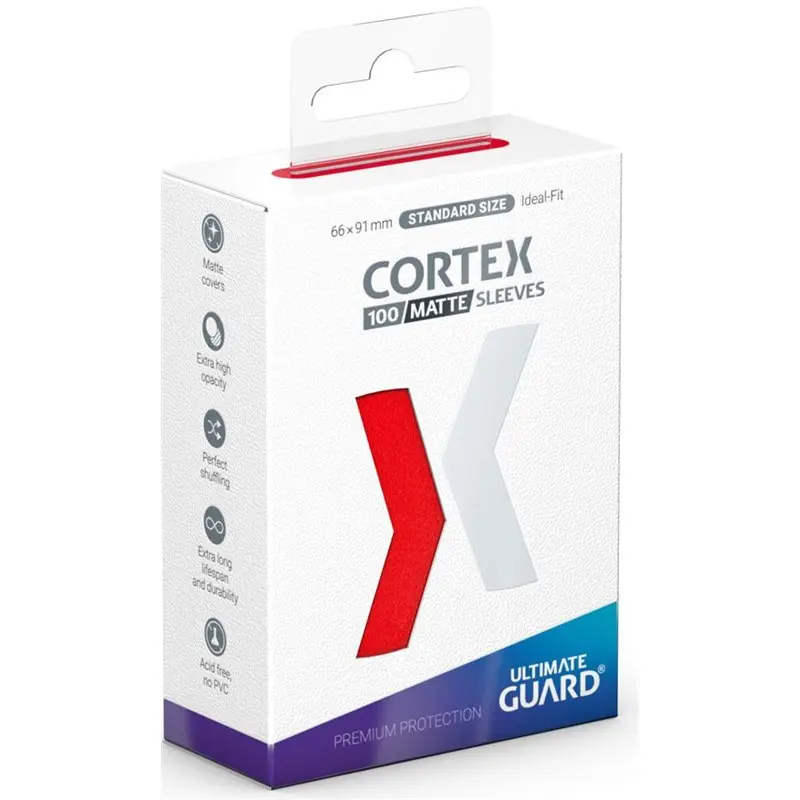 Sleeves Cortex Rød MATTE x100 - 66x91