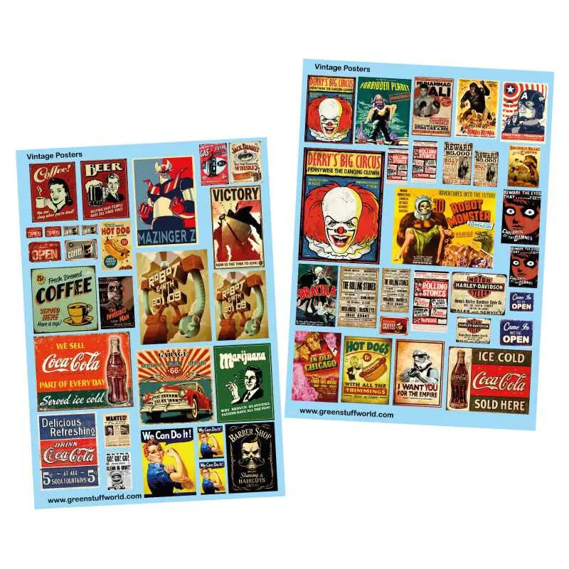 Waterslide Decals - Vintage Posters