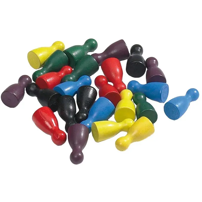Spillbrikker i tre 24mm Assortert 120stk