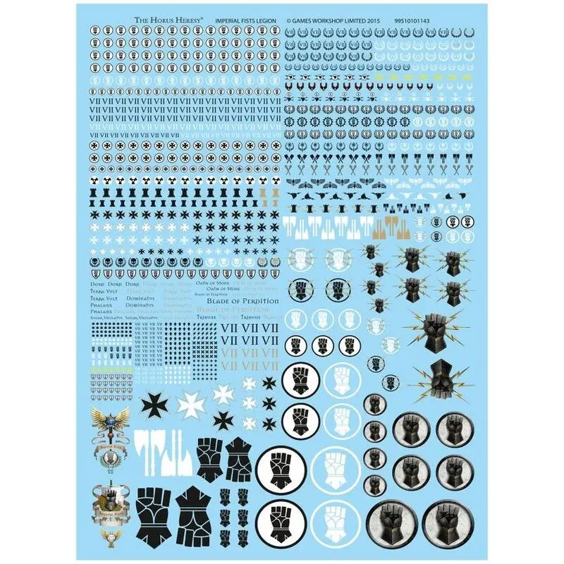 Imperial Fists Legion Transfer Sheet