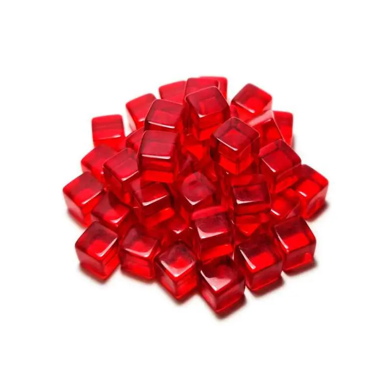Acrylic Cube Tokens - Red