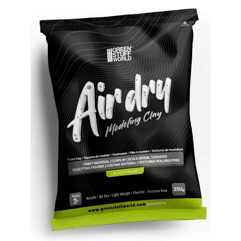 Air Dry Foam Clay 250g - Black