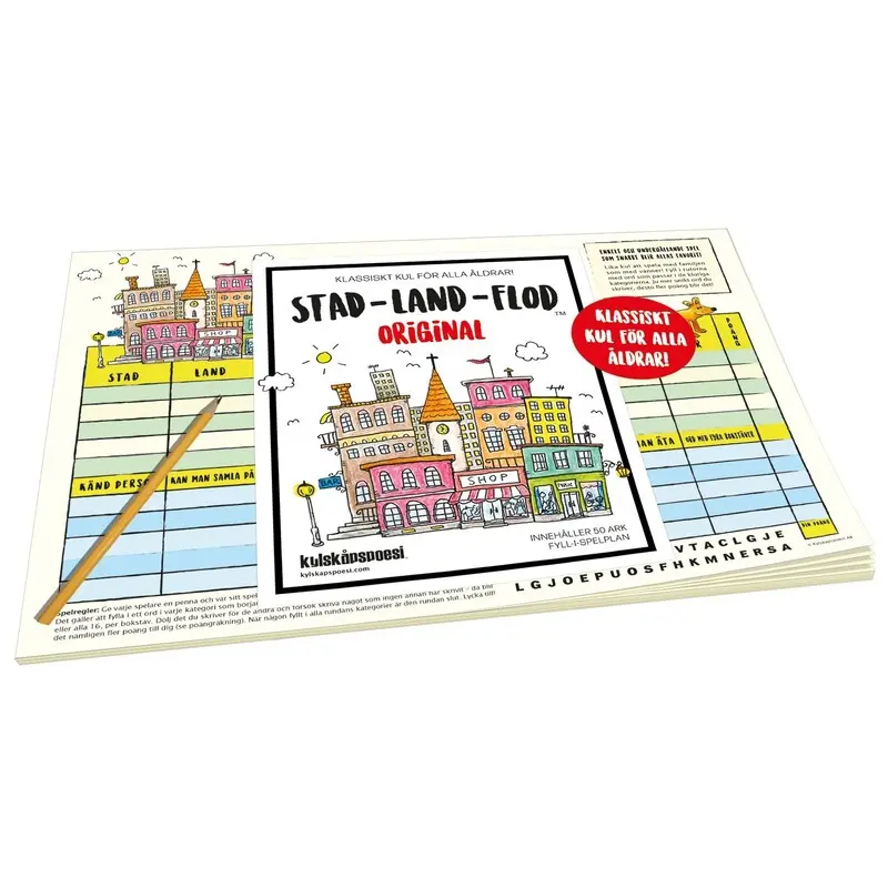 Stad-Land-Flod Blokk - SVENSK