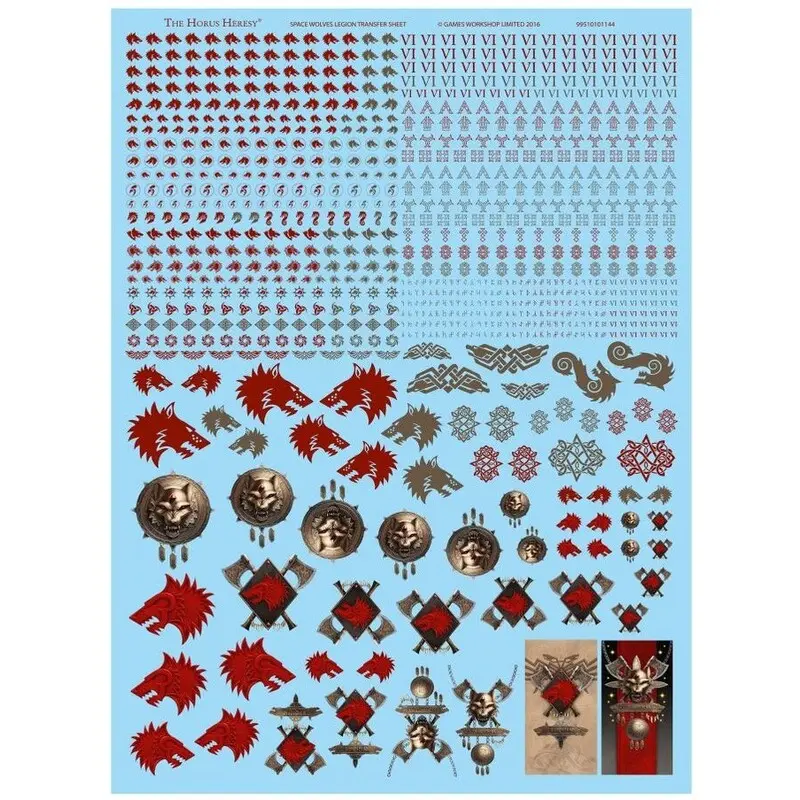 Space Wolves Legion Transfer Sheet