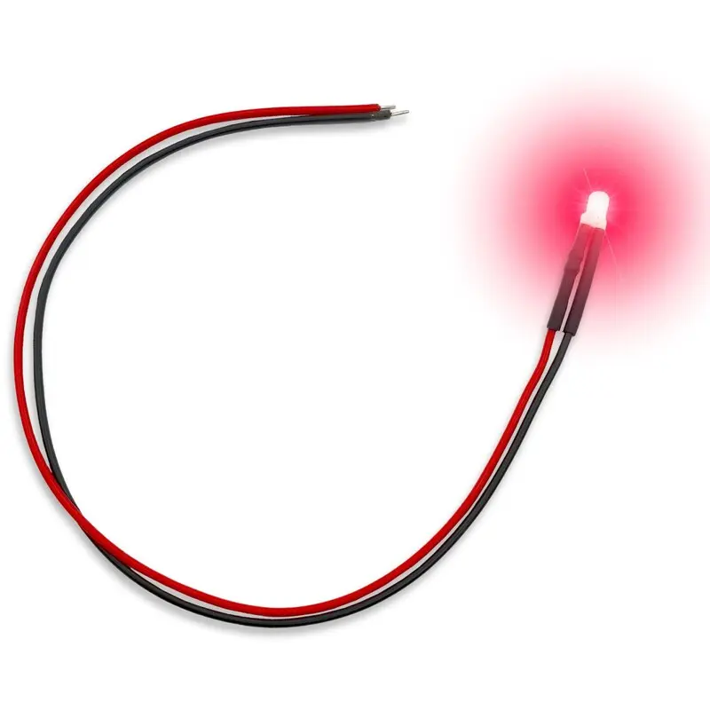 LED Light Red Flickering 3mm (10 stk)