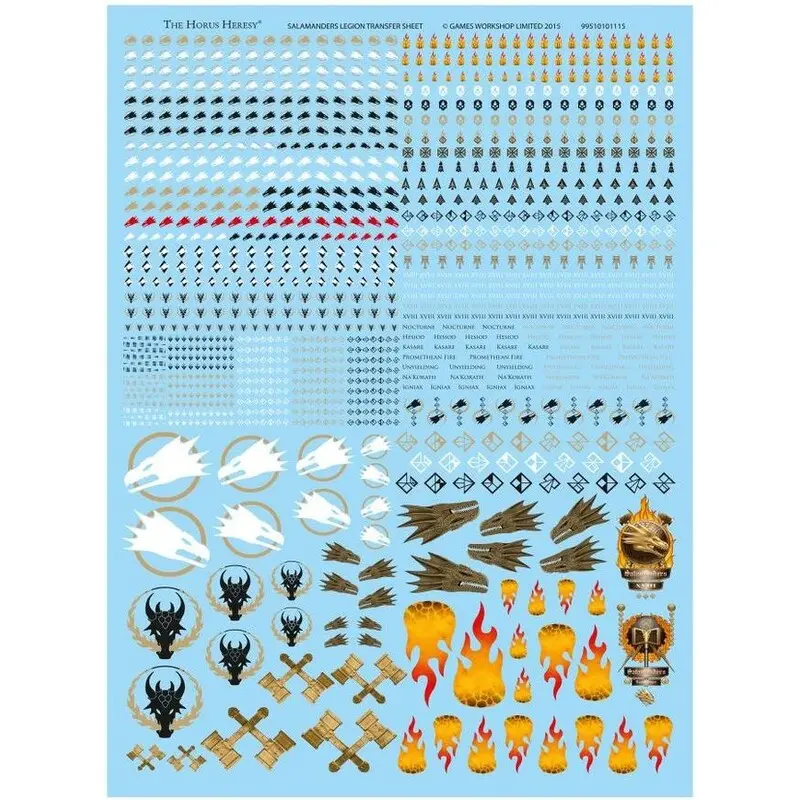 Salamanders Legion Transfer Sheet