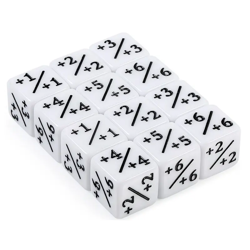 Dice Counters - 12 stk (Hvit)
