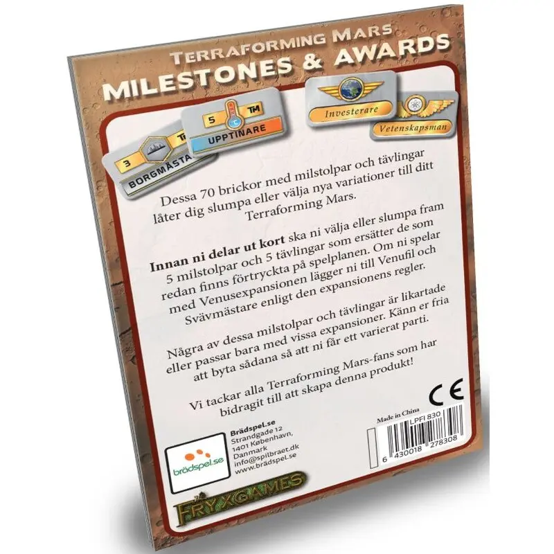 Terraforming Mars Milestones - SVENSK