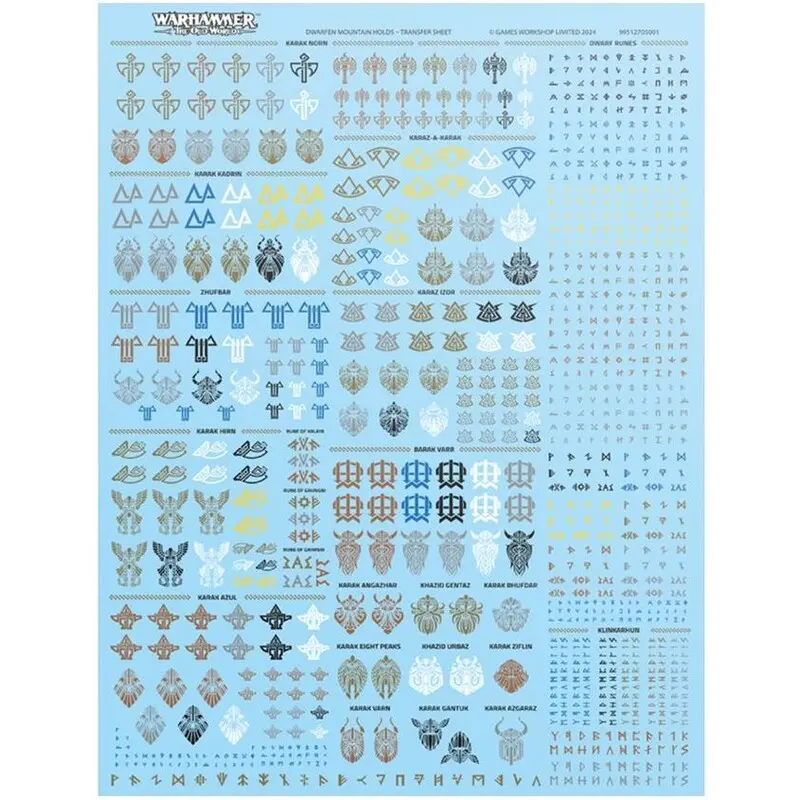 Dwarfen Mountain Holds Transfer Sheet