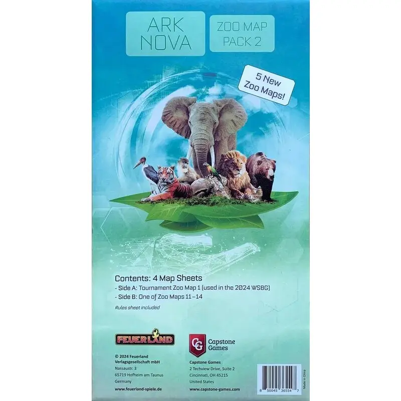 Ark Nova Zoo Map Pack 2 Expansion