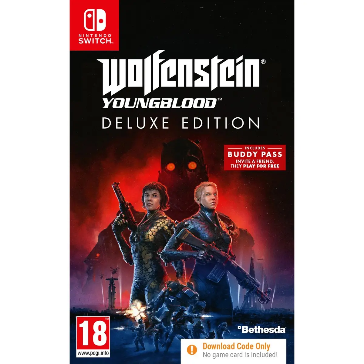 Wolfenstein: Youngblood - Deluxe Edition (Code in a Box) (Switch) - GamingButikken