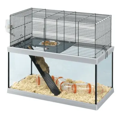FP Gabry 60 svart/glas 62.5x34.5x52cm - Gnagerbutikken.no