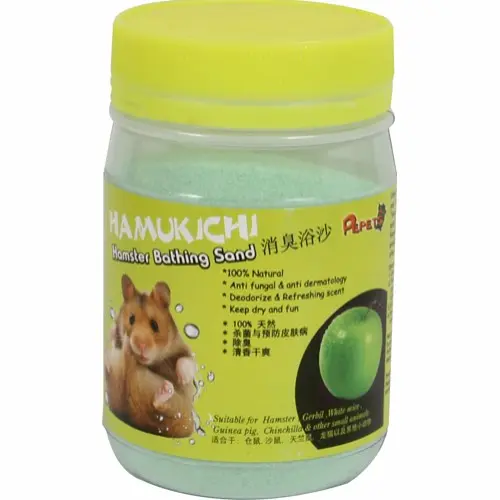 Hamukichi hamster badesand med eplelukt 400g - Gnagerbutikken.no