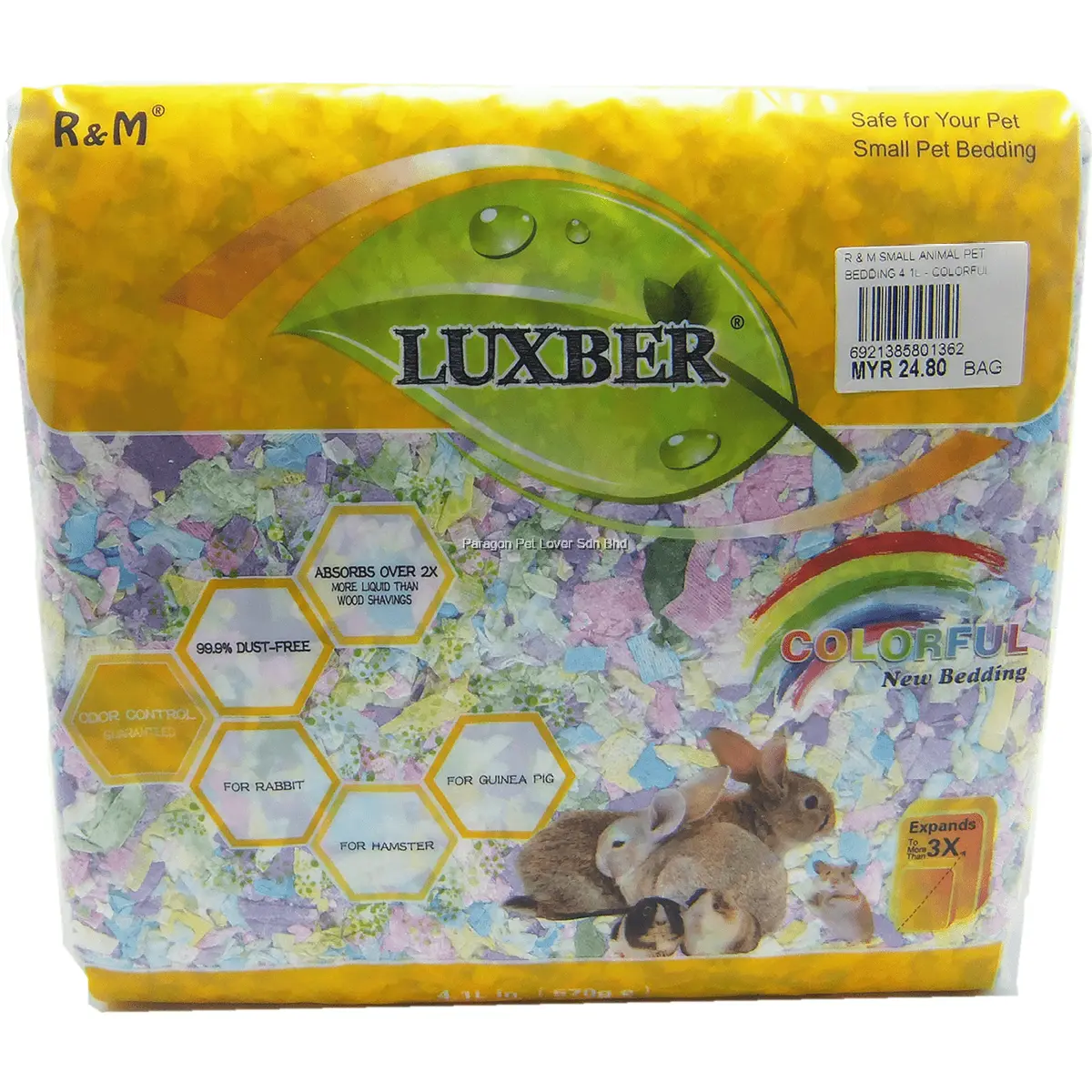 Luxber papirstrø smådyrmix - 4.1L - Gnagerbutikken.no