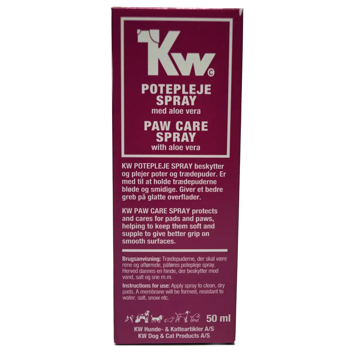KW Potepleiespray med Aloe Vera 50ml - Hund i Norge