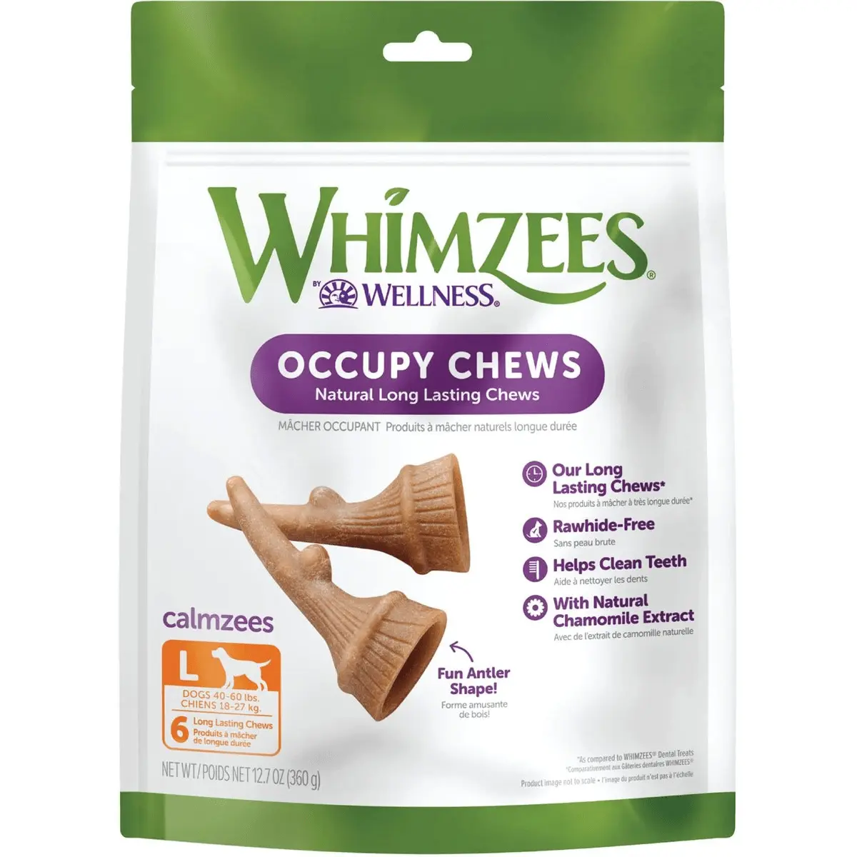 Whimzees Occupy Antler Dental Vegetar Tygg i pose - Hund i Norge