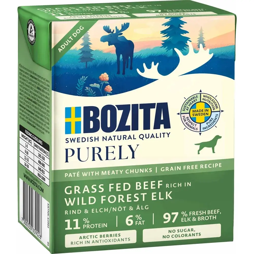 Bozita Purely Pate Elk 6 x 370g - Hund i Norge