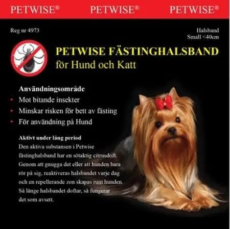 Petwise flåtthalsbånd for hund opp til 40 cm - Hund i Norge