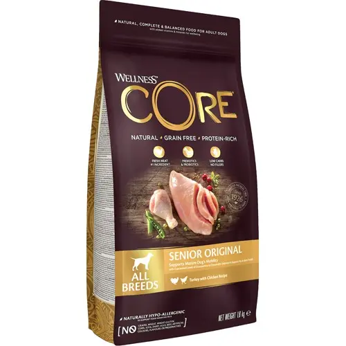 CORE Wellness Senior Original Kylling-Kalkun - Hund i Norge