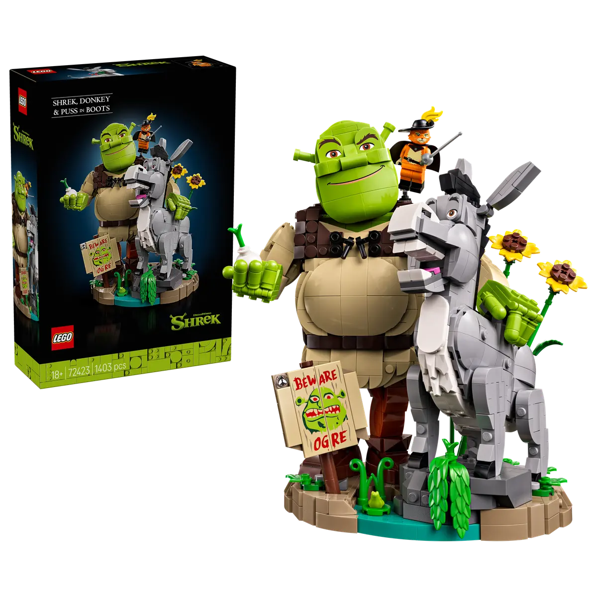LEGO Shrek, Esel og Pus med Støvler 72423