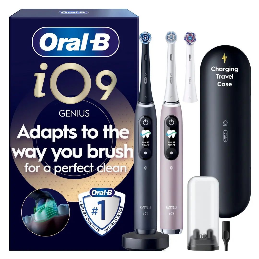 Oral-B iO9 Duo Black Onyx/Rose Quartz, 1 Chargi