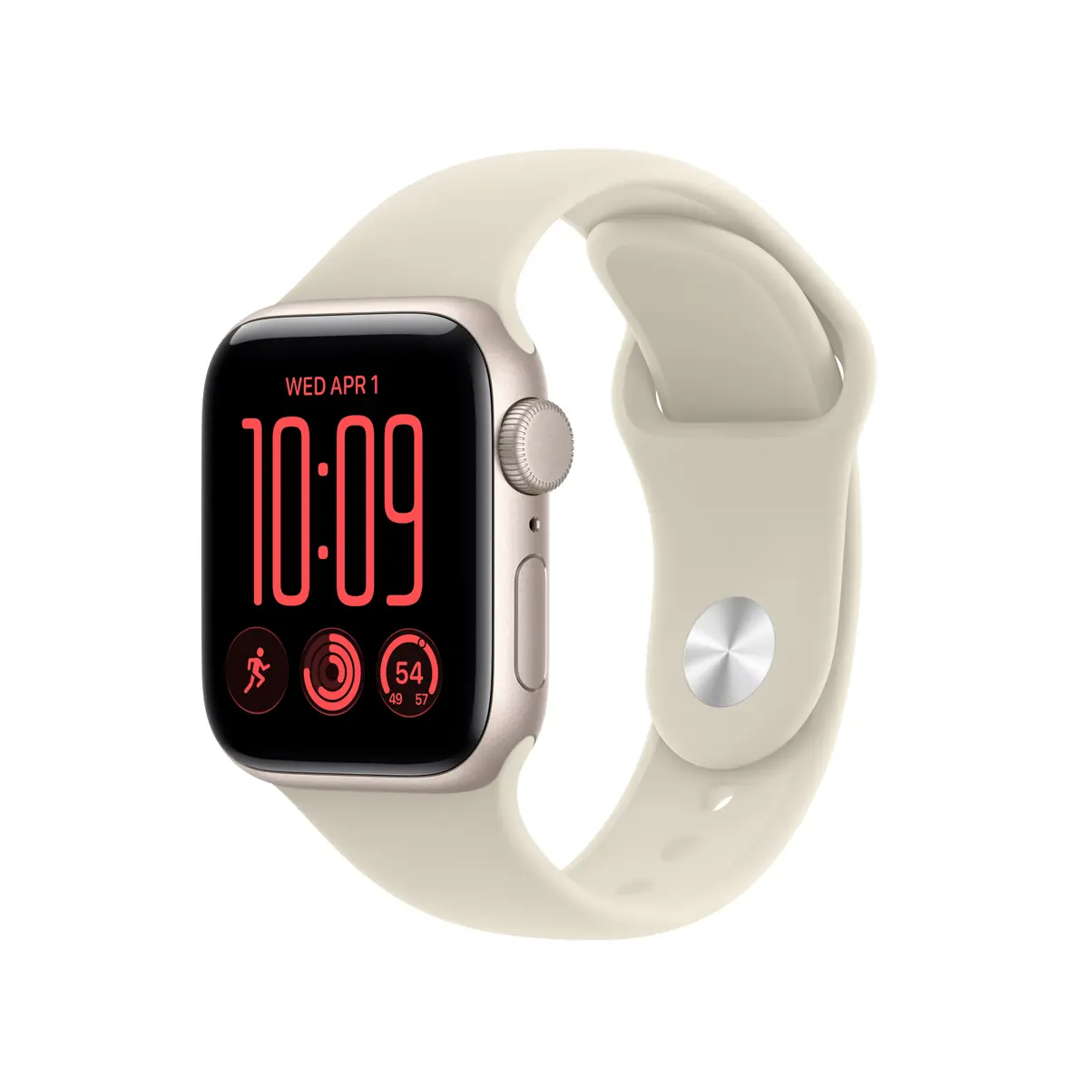 Apple Apple Watch SE 3 GPS + Cellular 40mm Starlight Aluminium Case with Sand Sport Band - S/M