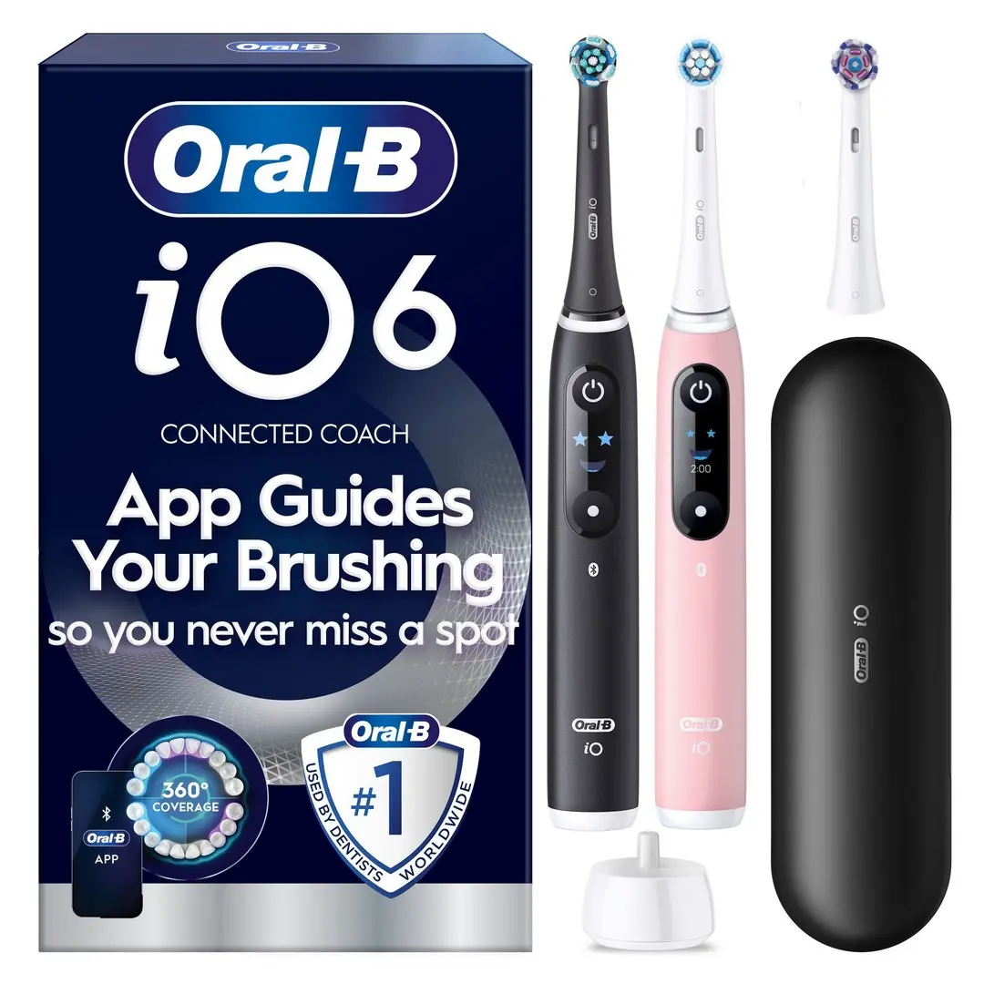 Oral-B iO6 Black Lava/Pink Sand Sensitive Duo,