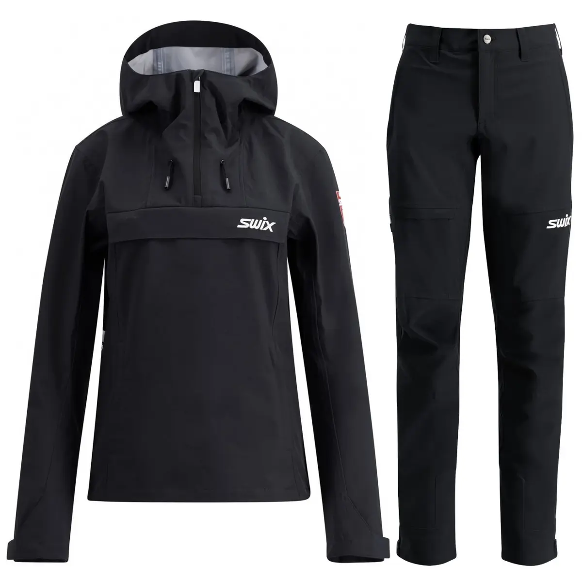 Swix Fjell skallbukse/anoraksett, dame, svart
