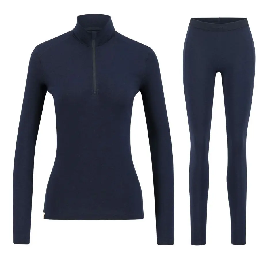 Ulvang Hero Half Zip/Hero Tights skiundertøysett, dame, mørkeblå