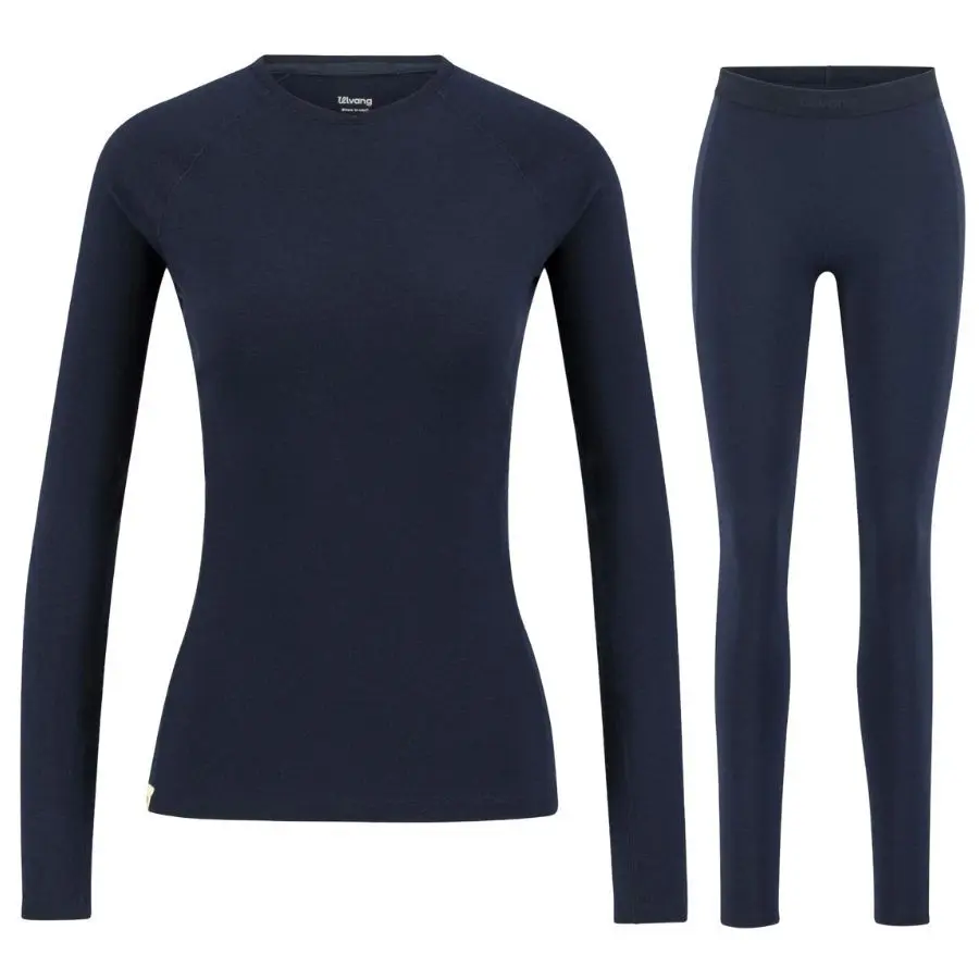 Ulvang Hero Crew/Hero Tights skiundertøysett, dame, mørkeblå