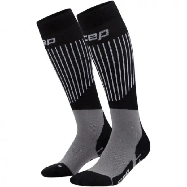 CEP Ski Ultralight Socks Tall 3.0, Skistrømper, Herre, Black/Grey