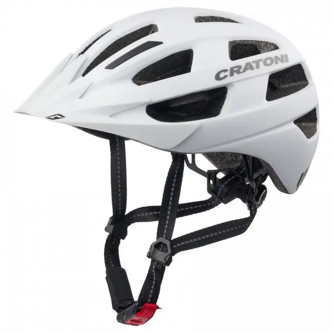 Cratoni Velo-X, sykkelhjelm, matt hvit