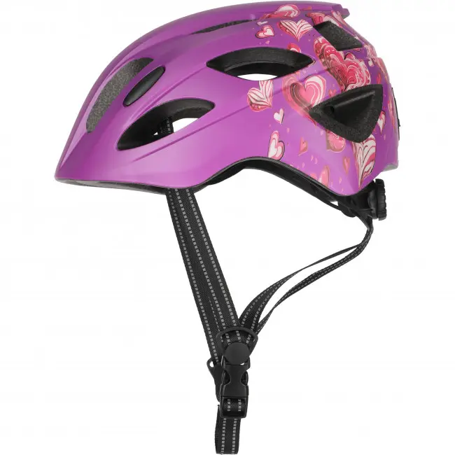 Crazy Safety Cool Heart, Sykkelhjelm, Junior, Purple