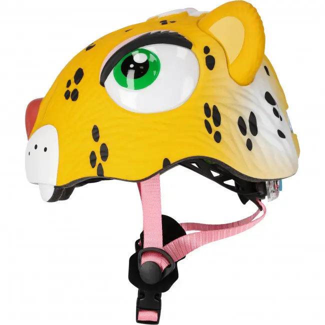 Crazy Safety Leopard, Sykkelhjelm, Junior, Yellow
