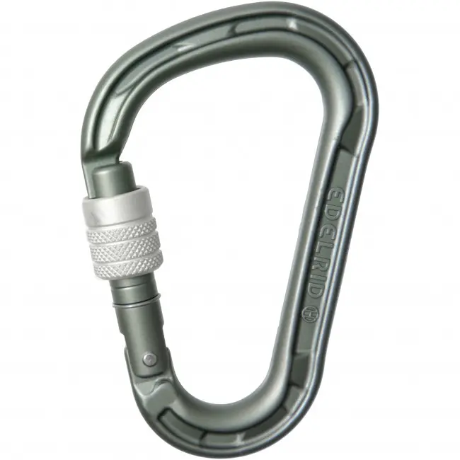 Edelrid HMS Magnum Skrukarabin, unisex, sølv