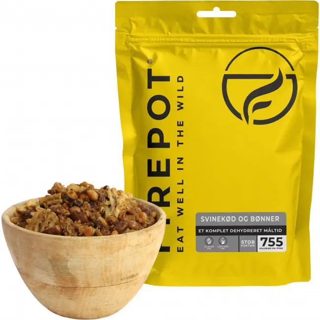 Firepot Svinekjøtt og Bønner, frysetørket mat, XL