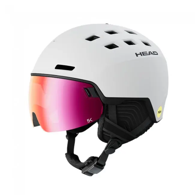 Head Radar 5K MIPS, Skihjelm med Visir, White