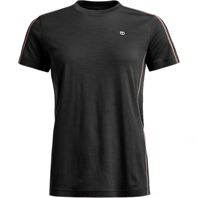 Ortovox 185 Rock'n'Wool Short Sleeve, Dame, Black Raven