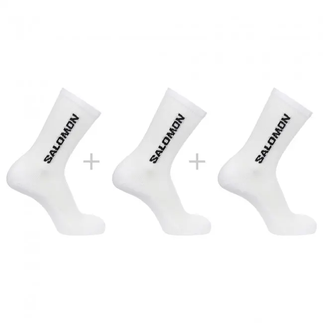 Salomon Everyday Crew, Sokker, 3-pack, White