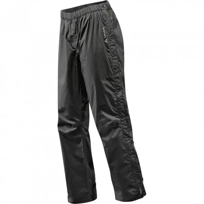 Vaude Men's Fluid Full-zip Pants II S/S, regnbukser, herre, svart