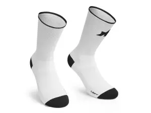 Assos RS Superlekre sykkelsokker hvit/svart