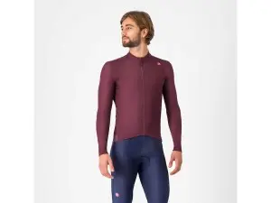 Castelli Espresso Thermal langermet sykkeltrøye deep bordeaux herre