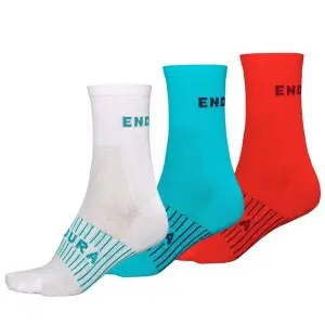 Endura Womens Coolmax Race Sykkelstrømper 3-pakning Pacific Blue