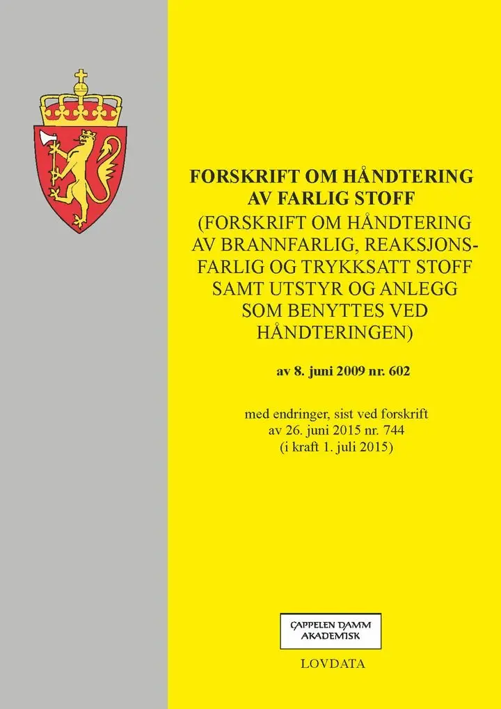 Forskrift om håndtering av farlig stoff (forskrift om håndtering av brannfarlig, reaksjonsfarlig og trykksatt stoff samt utstyr og anlegg som