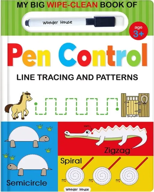 My Big Wipe And Clean Book of Pen Control for Kids : Line Tracing And Patterns