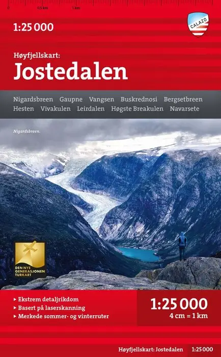 Jostedalen - Høyfjellskart