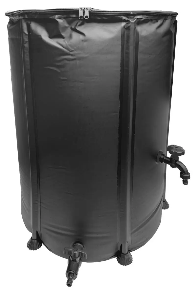 Vanntønne med kran, sammenleggbar, 225 liter